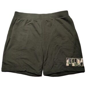 PUMA Men Size 2XL Green Rebel Camo Regular Fit 9" Sweat Shorts‎ NEW